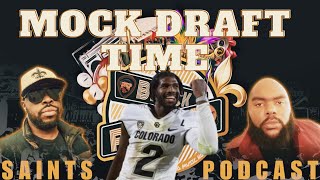 Saints Block Party Podcast Saints Midseason Mock Draft Episode [upl. by Elagiba]