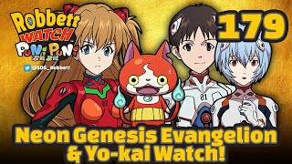 Yokai Watch amp Neon Genesis Evangelion Shinji Asuka Rei and Angels Robbett Watch Puni Puni 179 [upl. by Jenne]