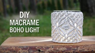 DIY Boho Tea Light Covers Macrame Vase Tutorial [upl. by Brunn501]