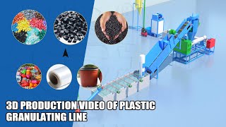 3D Video Of Plastic Granulating Line  Plastic Granulation Process  Plastic Pelletizing Process [upl. by Cadel]