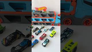 Hot Wheels Speedway Hauler Storage Carrier with 3 164 Cars amp Convertible 7Foot Drag Race Track [upl. by Pedrick368]