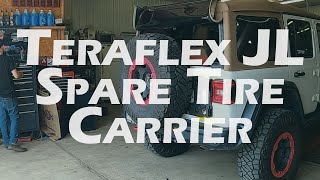 Teraflexs New Jeep JL Spare Tire Carrier [upl. by Nniw530]