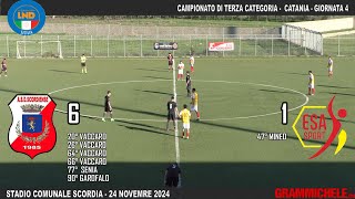 SCORDIENSE 6  1 ESASPORT GRAMMICHELE Campionato terza categoria Catania  24 novembre 2024 [upl. by Zolner69]