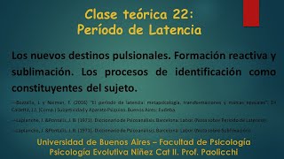 Clase teórica 22 El periodo de Latencia [upl. by Missie]