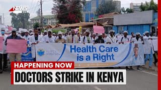 Breaking News Kenyan Doctors Strike  News54 [upl. by Ahsinet]