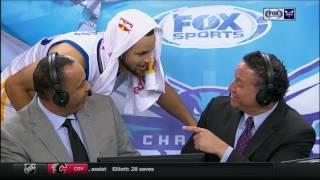 Steph Curry surprises his dad on Hornets LIVE set [upl. by Amoakuh]