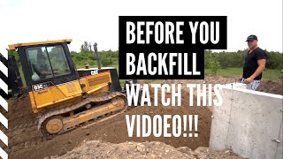 Backfilling a Foundation A must watch before you backfill [upl. by Etteluap]