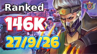 146k Dmg  27 Kills KOGA Carry in PC Adrenaline Junkie Paladins Ranked Jumping Koga Build [upl. by Frederic]