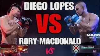 DIEGO LOPES VS RORY MACDONALD ONLINE UFC 5 [upl. by Gudren]