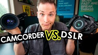 Camcorder VS DSLR for Video YouTube and Vlogging [upl. by Eniamert996]