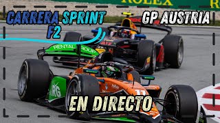 CARRERA AL SPRINT FÓRMULA 2 EN DIRECTO EN ESPAÑOL F2 GP DE AUSTRIA [upl. by Cornie]