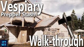 Far Cry 5  Vespiary Prepper Stash Walkthrough Grain Elevator Johns Region 4K [upl. by Alolomo]