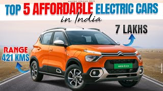 Top 5 Affordable Electric Cars in India 2024👌  Budget Electric Cars  Electric Vehicles India [upl. by Hackney]