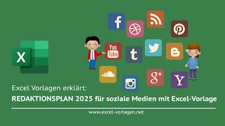 🗓️ Redaktionsplaner 2025 für Excel – Beiträge perfekt planen amp automatisch auswerten [upl. by Eivets]