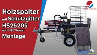 Holzspalter 25t mit Benzinmotor Stammheber amp Schutzabdeckung liegend HS25205 [upl. by Junette]