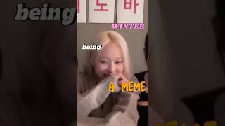 winter aespa being a meme during supernova MV reaction aespa winter funny [upl. by Werdna]