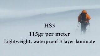 HS3 fabric  waterproof breathable 3layer laminate [upl. by Mcconnell]