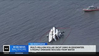 Multimillion dollar yacht sinks in Edgewater five rescued [upl. by Pricilla]