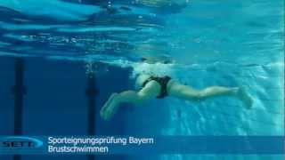 Sporteignungsprüfung Bayern  100 Meter Schwimmen Brust [upl. by Eloken]