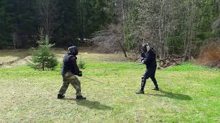 Kenjutsu Sparring with Bokken [upl. by Rowland923]