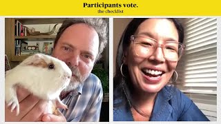 Rainn Wilson  Aijen Poo Help a Guinea Pig Register to Vote [upl. by Nigem]