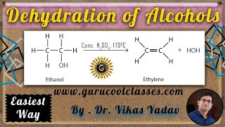 Mechanism of dehydration of alcohol  Alcohol Phenols and Ethers  By Dr Vikas Yadav [upl. by Ahsiema938]