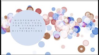 MyOpenMath Shading Tool for Standard Normal Distributions [upl. by Hurd]