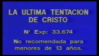 LA ÚLTIMA TENTACIÓN DE CRISTO 1988  Inicio VHS España [upl. by Neraa542]