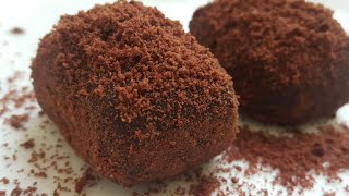 Condensed milk and cocoa powder truffles  Chocolate truffles  Easy dessert recipes [upl. by Eyllom76]