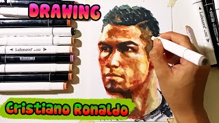 How To Draw Cristiano Ronaldo  Step By Step  Football [upl. by Tamberg]