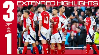 HAVERTZ SAKA amp MARTINELLI GOALS ❤️  EXTENDED HIGHLIGHTS  Arsenal vs Southampton 31  PL [upl. by Onid]