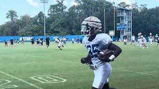 Sights and sounds Florida wide receivers work on blocking drill routes on air [upl. by Eletnahc]