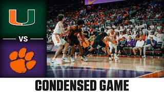 Miami vs Clemson Condensed Game  202324 ACC Mens Basketball [upl. by Vance327]