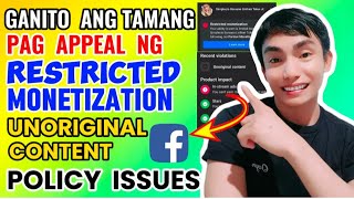 PAANO MATANGGAL ANG UNORIGINAL CONTENT ISSUEFACEBOOK MONETIZATION CONTENT SimpleVlog1986 [upl. by Wong268]