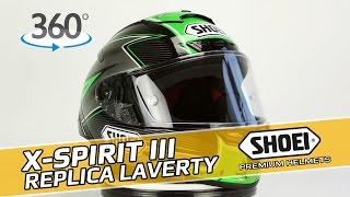 Shoei XSpirit III Replica Laverty  360° Oram [upl. by Enivid658]