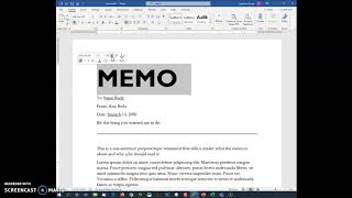 How to create a memo in MS Word [upl. by Karlan]