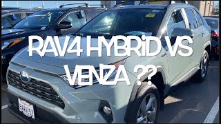 TOYOTA RAV4 HYBRID VS VENZA SUV COMPARISON [upl. by Lilas]