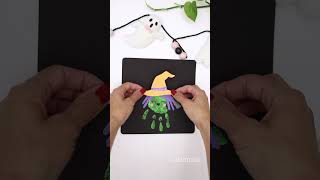 Easy Witch craft idea  handprint art  halloween craft [upl. by Edmunda]