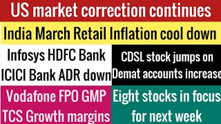 Vodafone Idea FPO ReviewTCSInfosysWiproHDFC AMCCDSLMarch inflationAngel oneJio finance [upl. by Ennail]