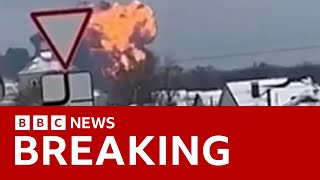 Russian plane carrying 65 Ukrainian PoWs has crashed Moscow says  BBC News [upl. by Nosittam]