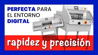 ☑️ Guillotina de papel profesional ELÉCTRICA PROGRAMABLE Grafcut 52 [upl. by Un635]