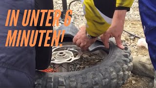 Schlauch wechseln an der Enduro im Gelände in unter 6 Minuten – Demonstration [upl. by Belinda]