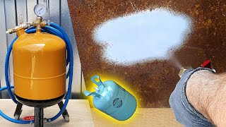 Mens dream Rust removal Portable Air Sandblaster using Gas Bottle  DIY  Very Powerful [upl. by Omsoc]