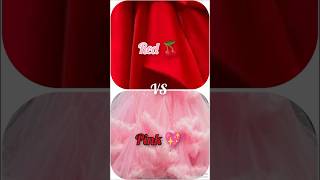 Red 🍒 vs Pink 💖choose a giftdress 👗 heels 👠 nails 💅 lipstick 💄shorts red pink gift [upl. by Fanchette]