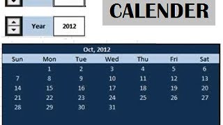 Create Calendar using advanced Excel formulas video tutorial [upl. by Nikolas382]