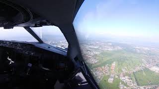 Approach amp Landing Krakow International Airport Poland RWY25 Boeing 737800 [upl. by Richella]