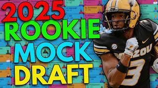 WAY TOO EARLY 2025 Rookie Mock Draft  Dynasty Fantasy Football [upl. by Adan]