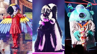 Top 10 GREATEST PERFORMANCES ON THE MASKED SINGER [upl. by Meesak]