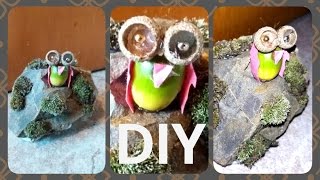 Herbst  Basteln • DIY • Eule aus einer Eichel  Julebuergerfee [upl. by Bullough979]