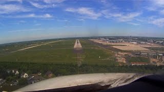 ✈Düsseldorf International Airport  Approach amp Landing Cockpit View [upl. by Bunker]